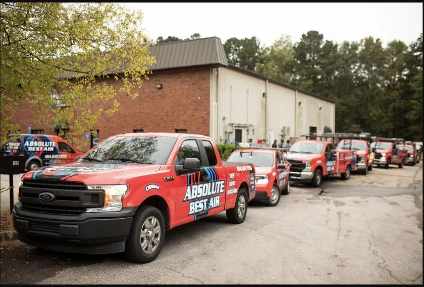 Branded Absolute Best Air service trucks