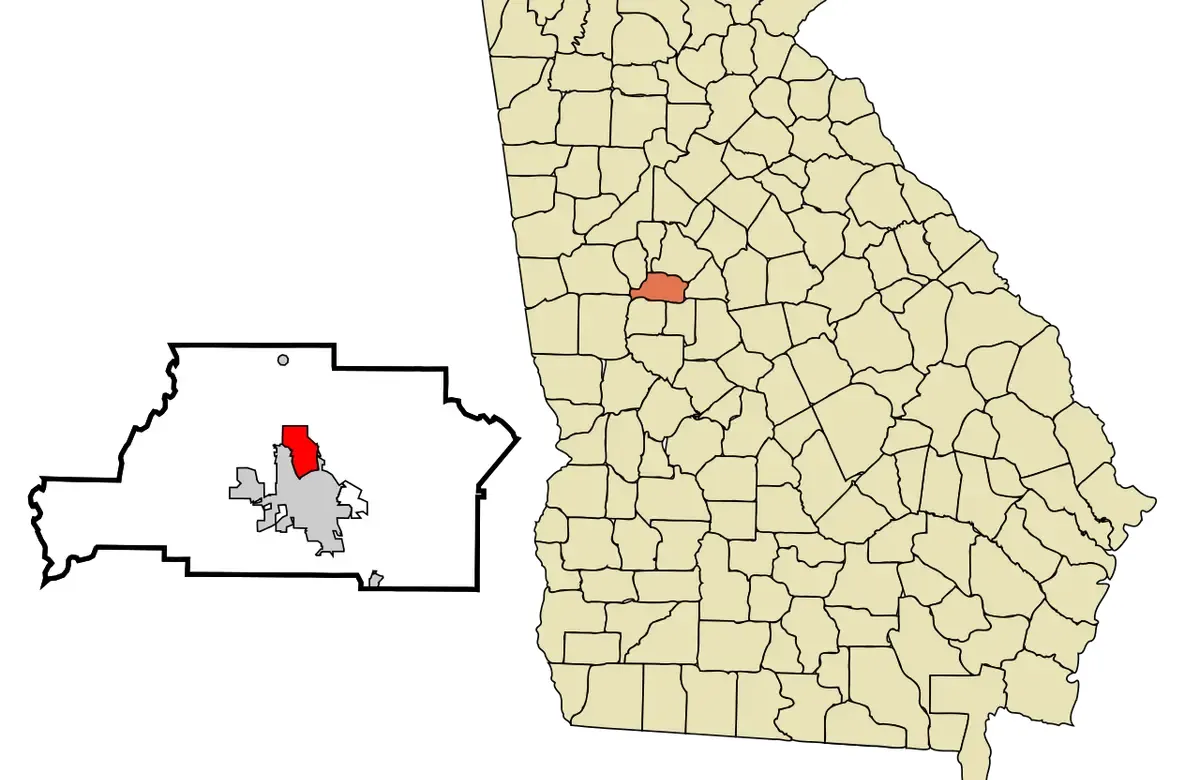 Experiment, Georgia location map