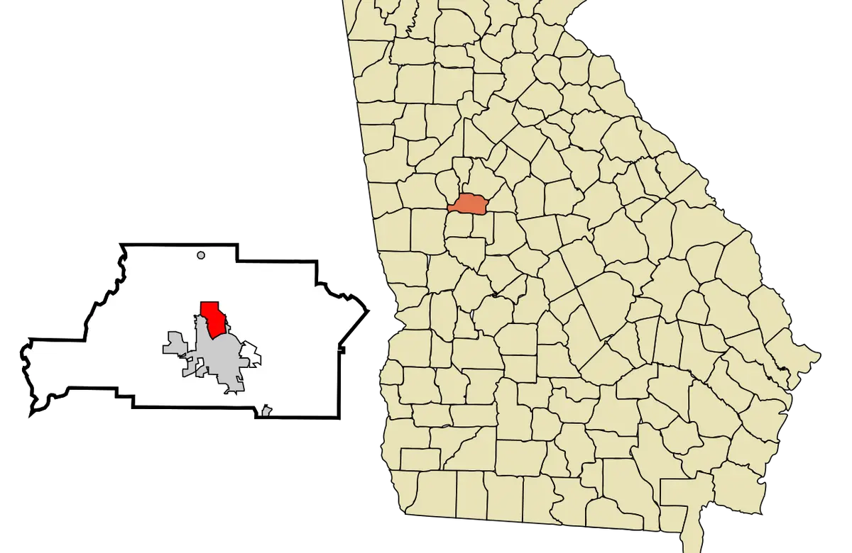 Experiment, Georgia location map
